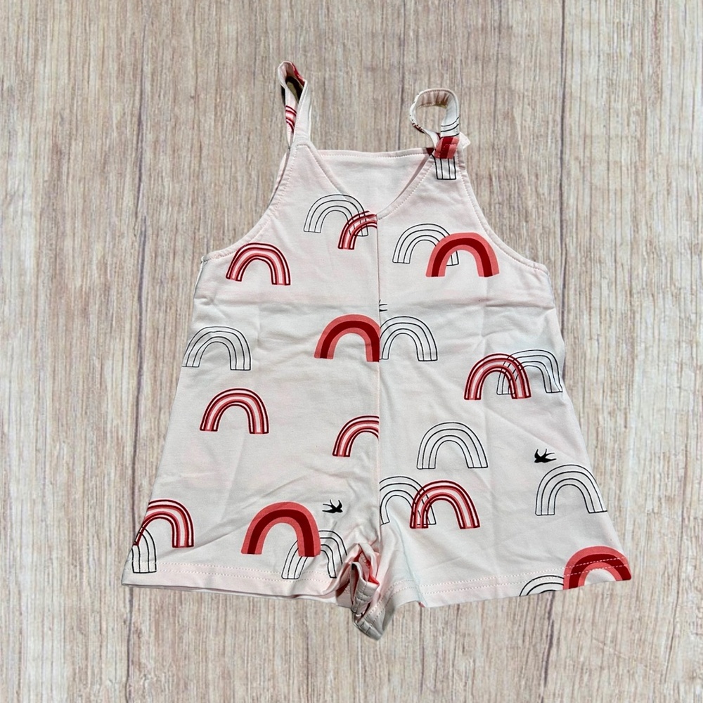 4 NWT Tiny Tribe Rainbow Shortalls